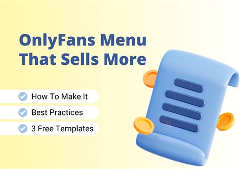 OnlyFans Menu Ideas and Examples (Get 3 Free Templates)